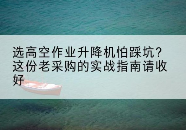 中宁高空作业升降机厂家推荐-选高空作业升降机怕踩坑？这份老采购的实战指南请收好
